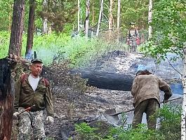 9 июня по вине отдыхающих произошел пожар на г. Шаман